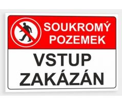 Soukromý pozemek, vstup zakázán