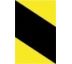 DURAFIX - Výstražná samolepící páska - reflexní žlutočerná 10cm 1m - pravostranné šrafování